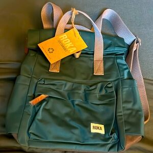 Ori London ROKA - Canfield B Teal Recycled Nylon Backpack